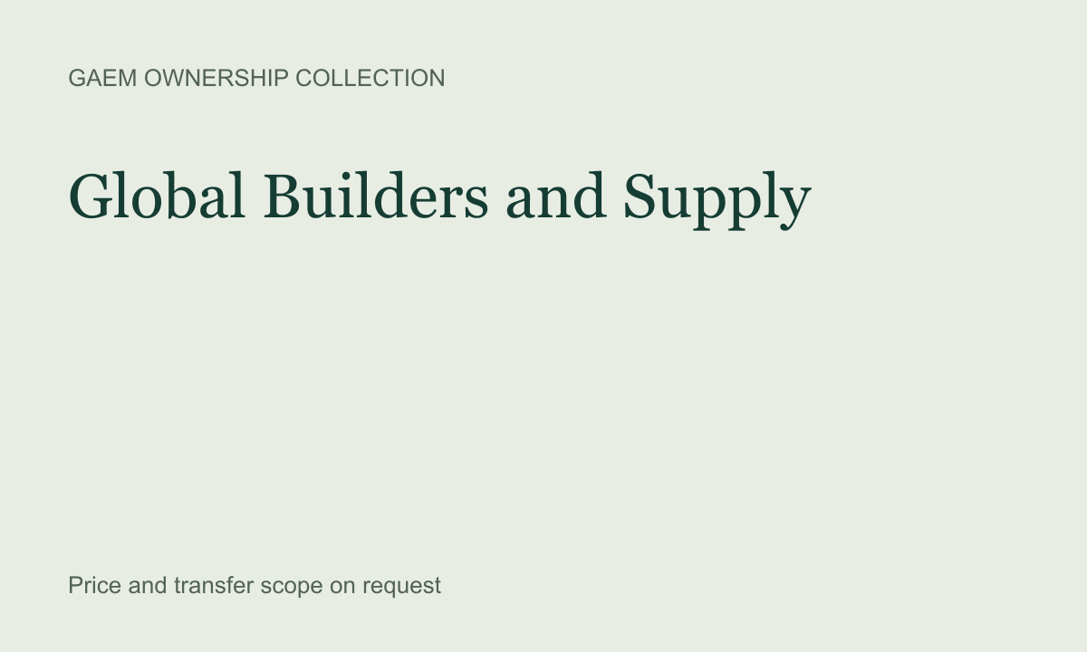 Global Builders and Supply — product artwork