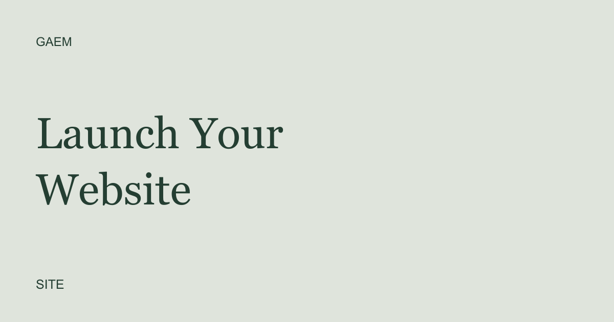 Launch Your Website — product artwork